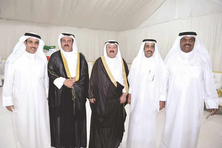 بدر المسيلم وسعد المسيلم في استقبال جدعان الهذال 