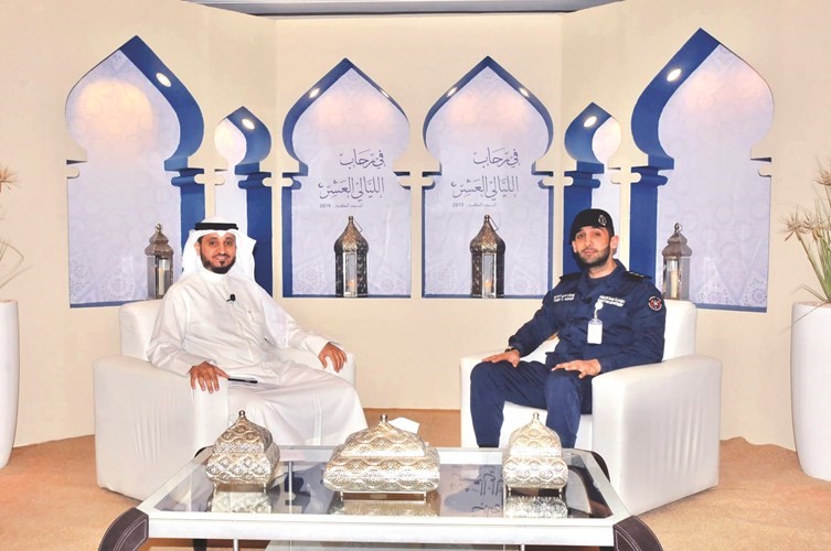 النقيب يوسف الصالح خلال استضافته في برنامج في رحاب الليالي العشر﻿
