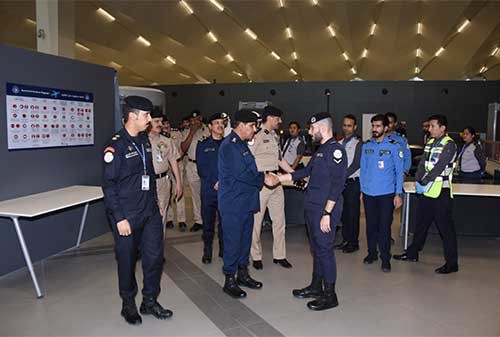 وكيل وزارة الداخلية الفريق عصام سالم النهام يقوم بجولة تفقدية لقطاع المرور والعمليات وقطاع المنافذ في مطار الكويت الدولي