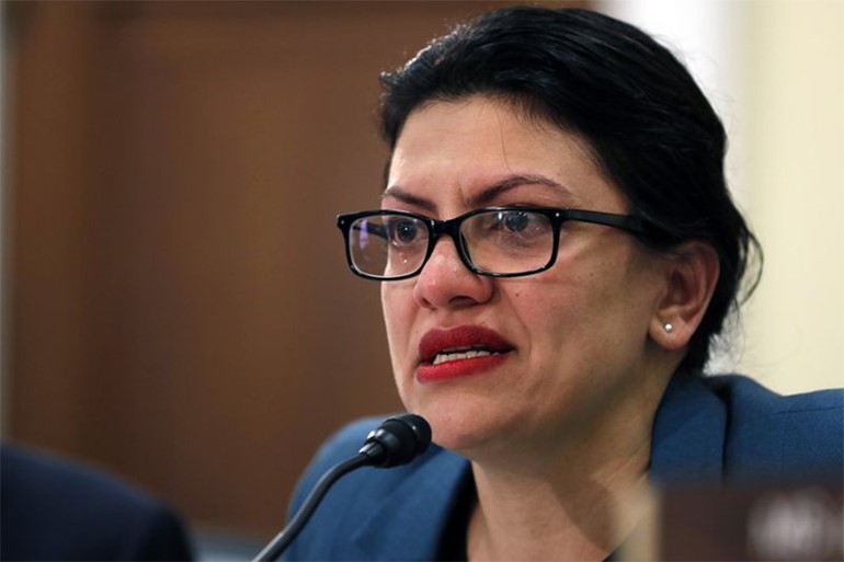 بالفيديو.. رشيدة طليب تبكي أثناء قراءة رسالة تهديد لها بالكونغرس