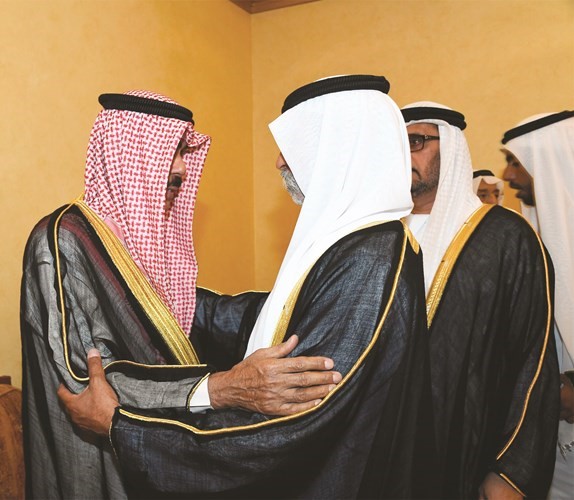 سمو ولي العهد الشيخ نواف الأحمد مستقبلا وزير التسامح الإماراتي ﻿﻿الشيخ نهيان بن مبارك آل نهيان﻿