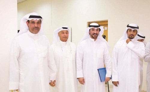 فليطح والملا والمسلم والقحطاني بعد حضور الجمعية العمومية﻿