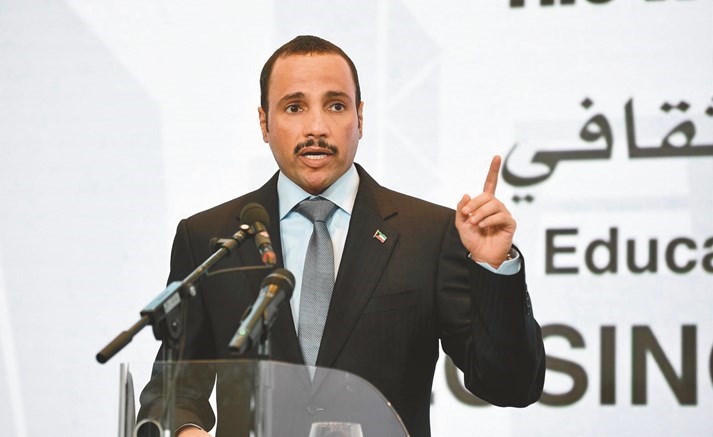 رئيس مجلس الأمة مرزوق الغانم ملقيا كلمته﻿