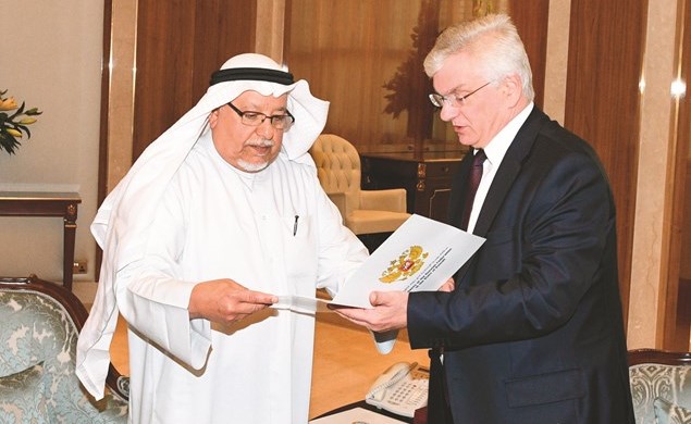 الشيخ علي الجراح يتلقى رسالة الرئيس فلاديمير بوتين إلى صاحب السمو﻿