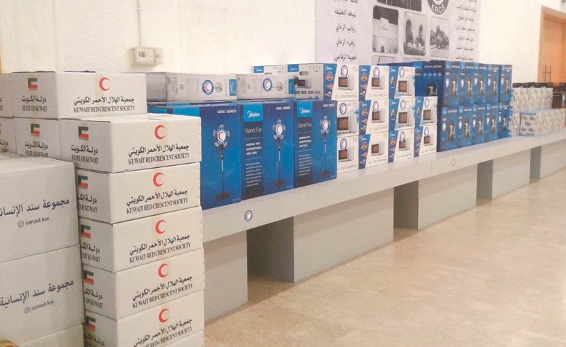 جانب من المساعدات الإنسانية﻿