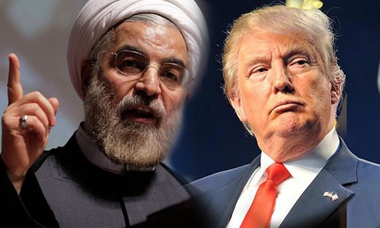 الرئيس الأميركي دونالد ترامب ونظيره الإيراني حسن روحاني