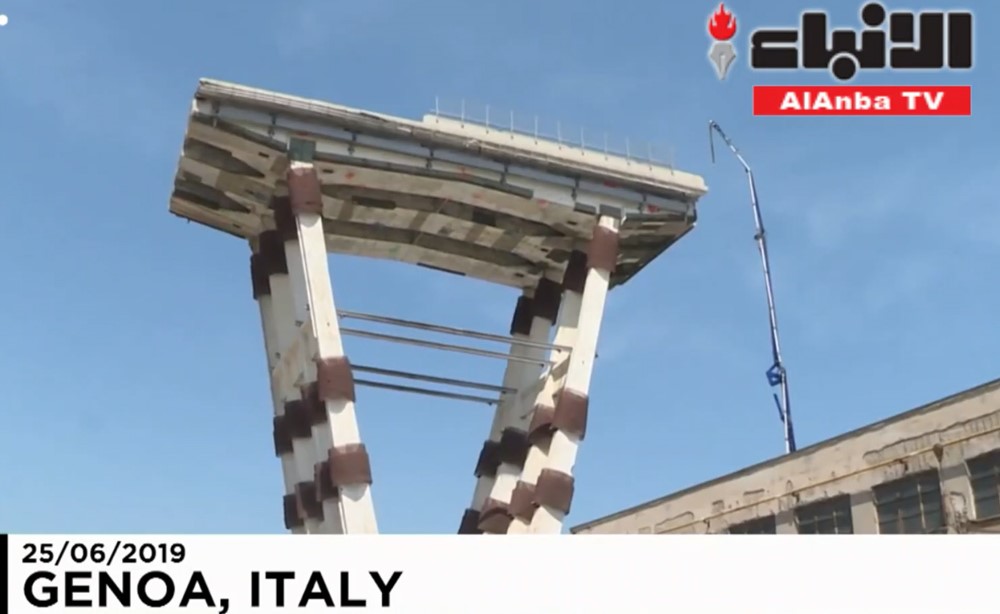 بالفيديو.. وضع حجر أساس جسر جديد سيعوض جسر جنوة موراندي في إيطاليا