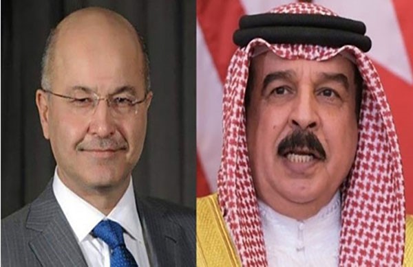 ملك البحرين حمد بن عيسى آل خليفة والرئيس العراقي برهم صالح
