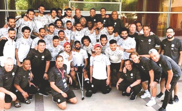 أعضاء المنتخب المصري مع جنش﻿