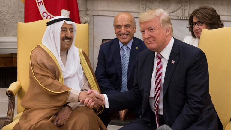 صاحب السمو الأمير الشيخ صباح الأحمد والرئيس الأميركي دونالد ترامب (أرشيفية)