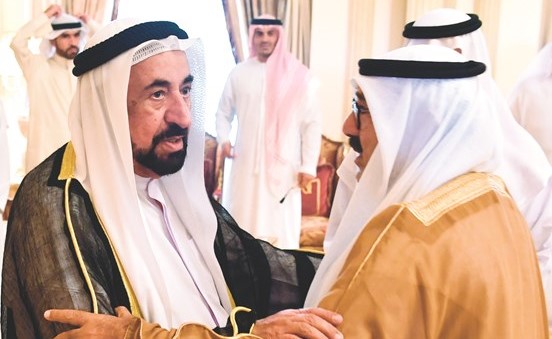 ممثل صاحب السمو الأمير الشيخ صباح الأحمد- النائب الأول لرئـيس مجلس الوزراء وزيـر الدفاع الشيخ ناصر صباح الأحمد يقدم التعازي إلى صاحب السمو الشيخ د.سلطان بن محمد القاسمي ﻿