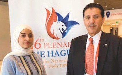 غازي العبدالجليل مع الزميلة زينة زريق ﻿