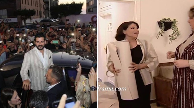 شاهد.. سخرية من ملابس بوراك أوزجيفيت في لبنان.. نفس إطلالة فنانة سورية!