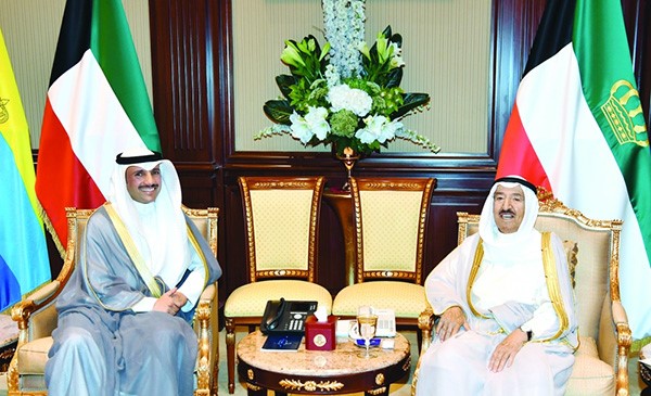  صاحب السمو الأمير الشيخ صباح الأحمد مستقبلا مرزوق الغانم
