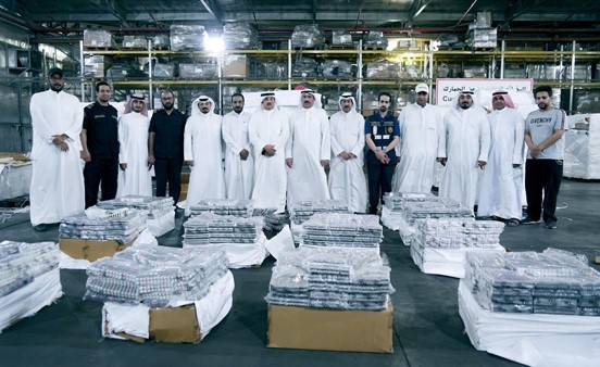 "الجمارك" تضبط 10 ملايين حبة مخدرة في حاوية قادمة من دولة آسيوية