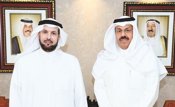 الشيخ أحمد النواف مستقبلا د.حمود القشعان ﻿