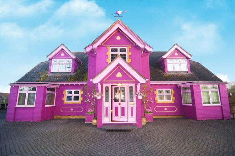 شاهد.. امرأة تُحوّل منزلها إلى مكانٍ خيالي باللون الوردي.. وتستقطب المشاهير!