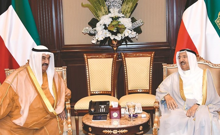 صاحب السمو الأمير الشيخ صباح الاحمد مستقبلا سمو الشيخ ناصر المحمد ﻿