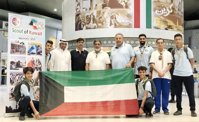  الوفد الكويتي قبل مغادرته البلاد في المطار ﻿