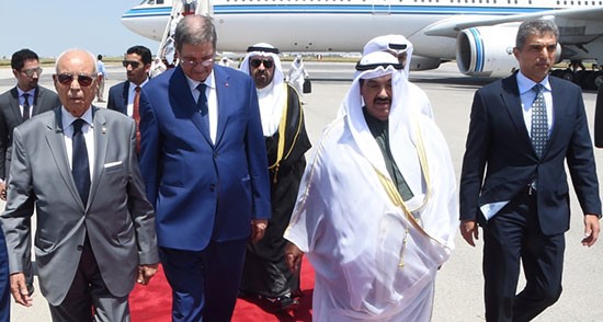 ناصر المحمد يعرب عن تعازي الكويت لتونس بوفاة الرئيس السبسي