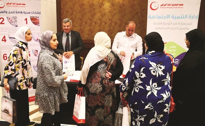 جانب من مشاركة إعانة المرضى في المعرض التوعوي﻿
