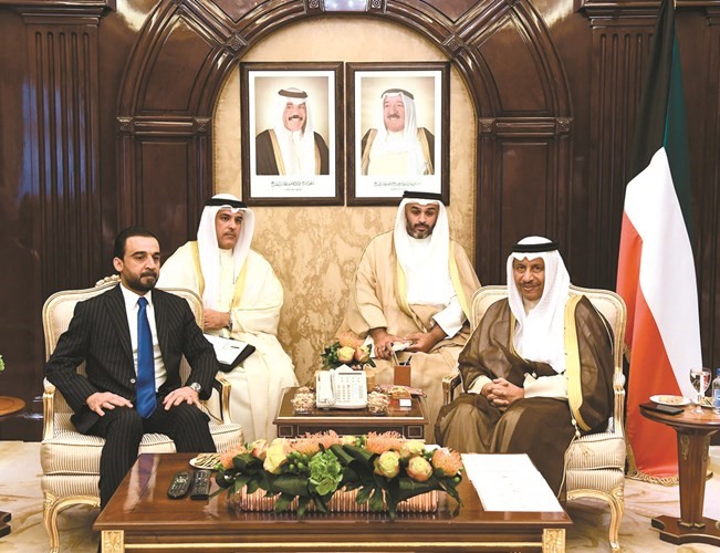 سمو الشيخ جابر المبارك مستقبلا محمد الحلبوسي ﻿
