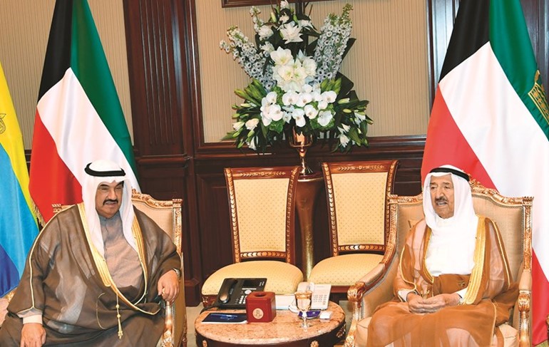 صاحب السمو الأمير مستقبلا سمو الشيخ ناصر المحمد﻿