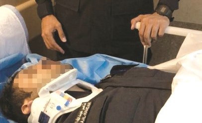العريف المجني عليه خلال تلقيه العلاج﻿