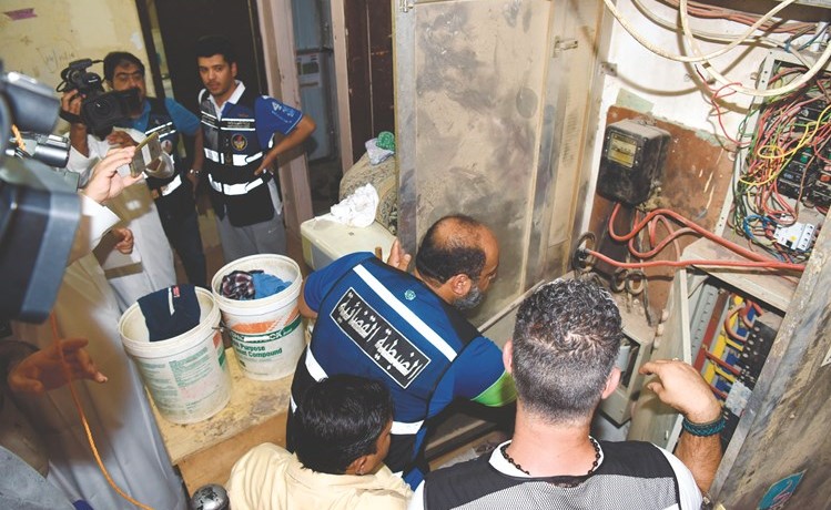 قطع التيار عن أحد العقارات المخالفة﻿