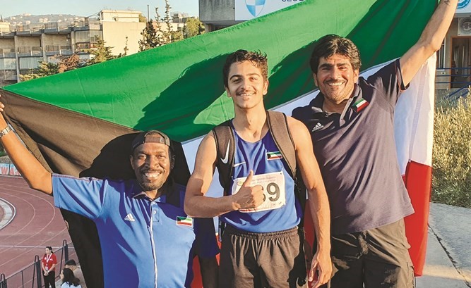 لاعب الوثب الطويل حسن الجدي فاز بالميدالية الفضية﻿