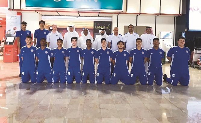 منتخبنا الوطني عقب وصوله مطار البحرين الدولي﻿