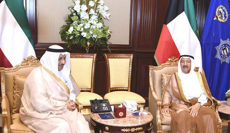  صاحب السمو مستقبلا سمو رئيس مجلس الوزراء الشيخ جابر المبارك 