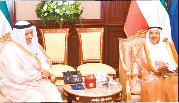 .. وسموه مستقبلا سمو رئيس الوزراء الشيخ جابر المبارك