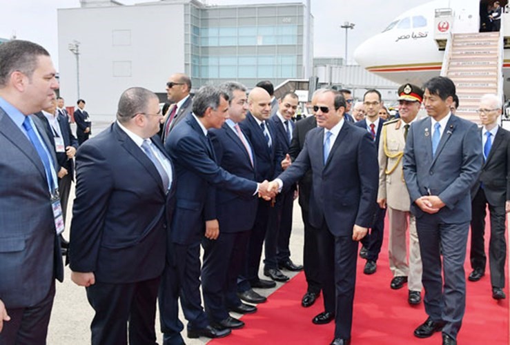 الرئيس عبدالفتاح السيسي يصل اليابان ليترأس مع رئيس وزراء اليابان شينزوآبي لمؤتمر التيكاد(اليوم السابع)﻿