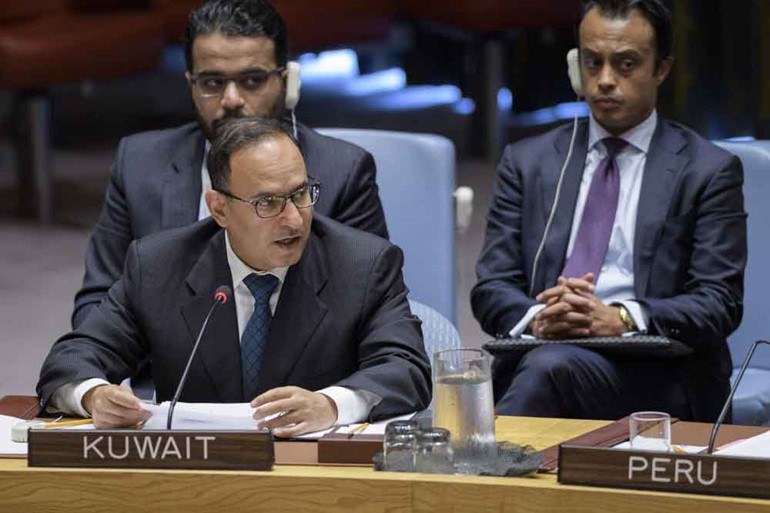  مندوب الكويت الدائم السفير منصور العتيبي