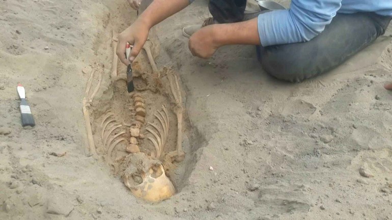 اكتشاف رفات 227 طفلا قدموا كأضاح خلال حضارة تشيمو في البيرو