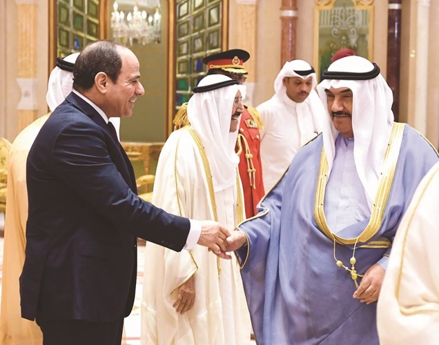 سمو الشيخ ناصر المحمد مرحبا بالرئيس المصري ﻿