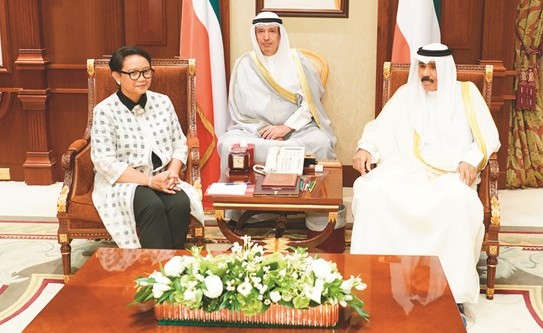 سمو نائب الأمير وولي العهد مستقبلا وزيرة خارجية إندونيسيا﻿