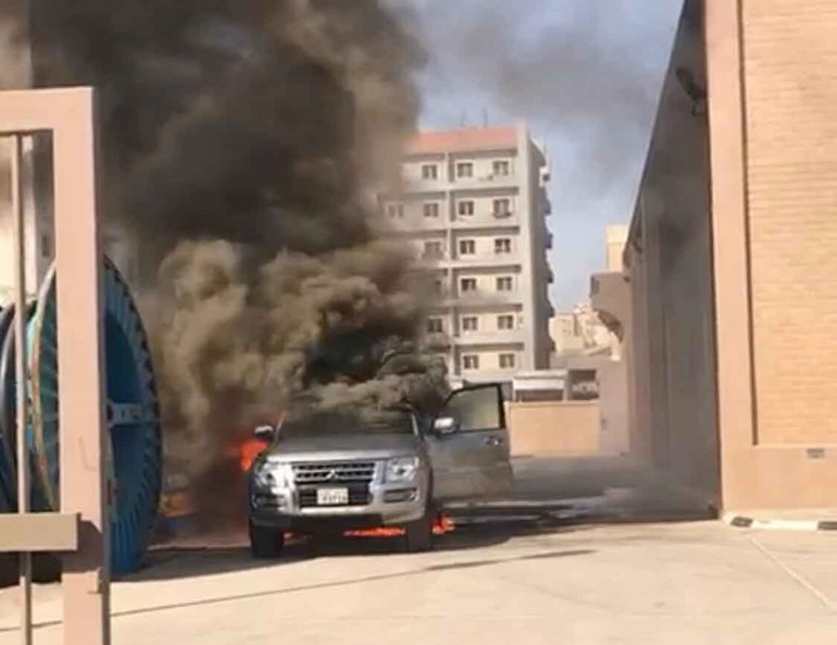 "إطفاء حولي" يخمد حريقا اندلع في محول كهرباء وسيارة