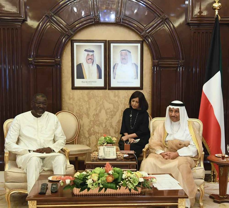 رئيس الوزراء مستقبلا الأمين العام للاتحاد الدولي لجمعيات الصليب الأحمر والهلال الأحمر الحاج اس سي