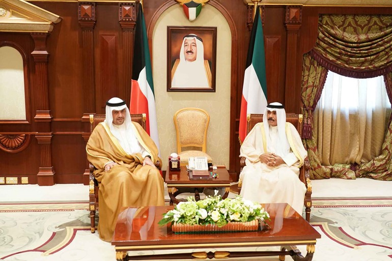 سمو نائب الأمير وولي العهد استقبل الغانم والمبارك وسفراء سريلانكا وهندوراس وكمبوديا  ووزراء