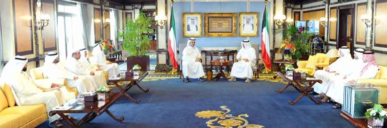 المبارك استقبل رئيس وأعضاء جمعية المكفوفين الكويتية
