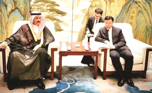 عمدة حكومة بلدية تايان يستقبل سفير الكويت لدى الصين﻿