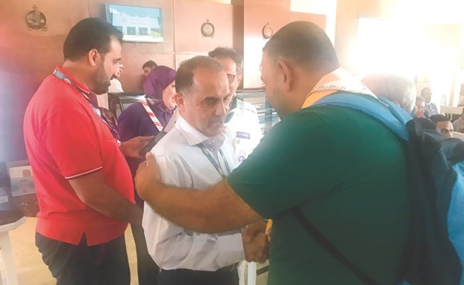 الطريجي يتلقى التهاني بالفوز﻿
