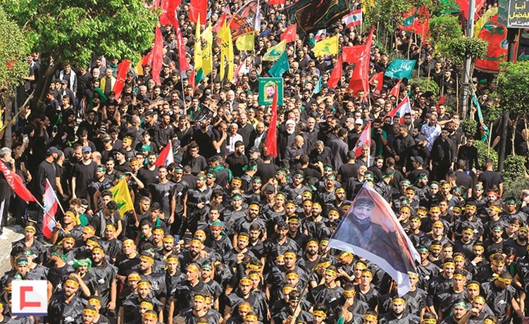 مسيرة حاشدة لحزب الله في الضاحية الجنوبية لبيروت بمناسبة ذكرى عاشوراء	(محمود الطويل)﻿