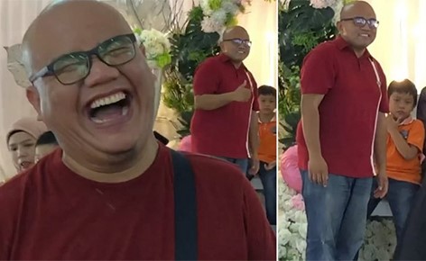 بالفيديو.. رد فعل رجل بعدما فوجئ بـ شبيهه في حفل زفاف