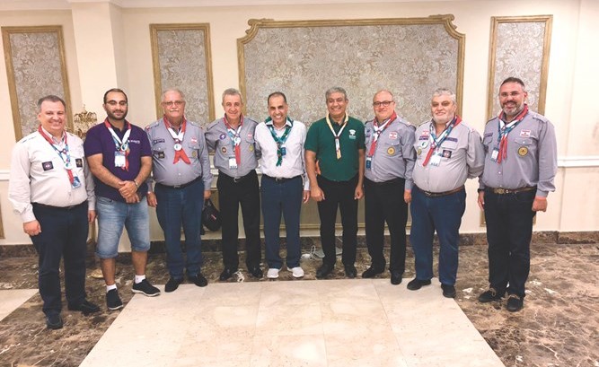 د.عبدالله الطريجي مع أعضاء الوفد اللبناني﻿