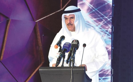 الشيخ سلمان الحمود متحدثا خلال الاحتفال﻿