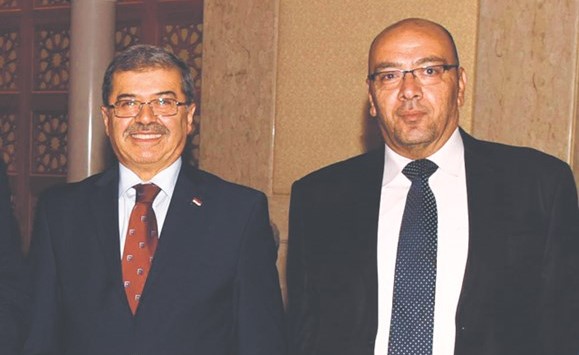 السفير العراقي علاء الهاشمي والزميل أسامة دياب﻿