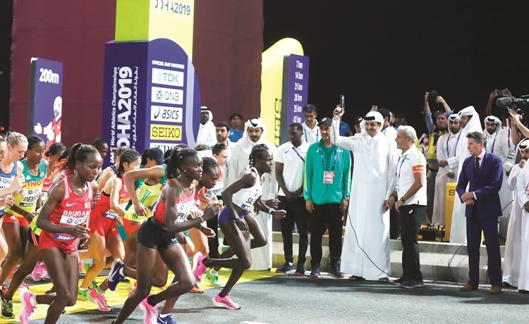 أمير قطر يعطي إشارة انطلاق «مونديال القوى».. وذهبية الماراثون كينية